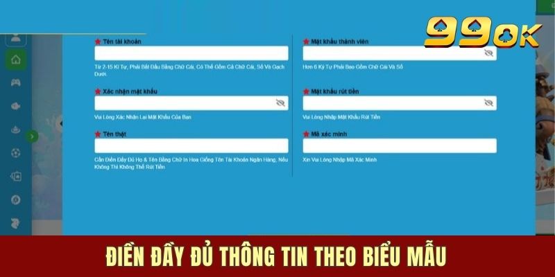 Hướng dẫn quy trình 99OK Đăng Ký cực chi tiết